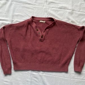 Waffle weave knit sweater size S